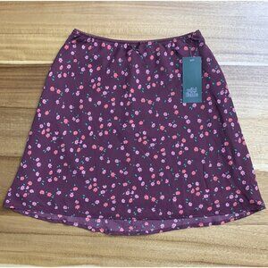 Wild Fable Womens Rosy Brown Floral Print Mini Skirt Size XXS